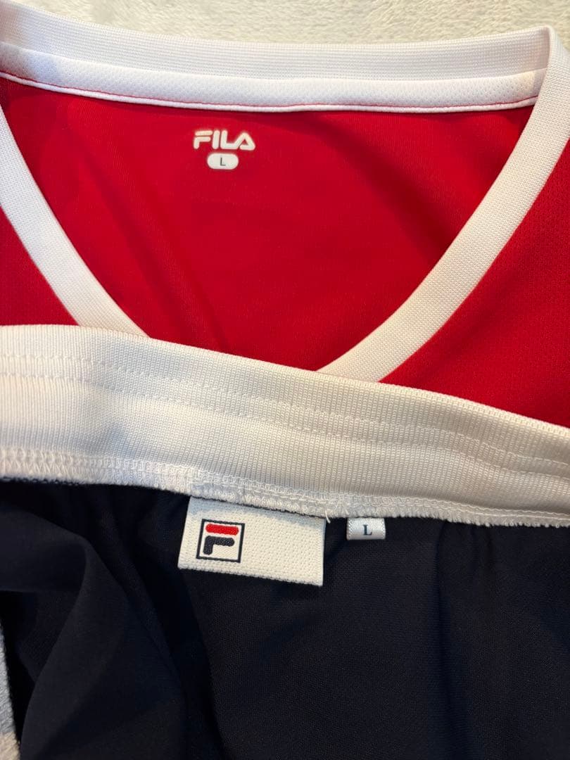 フィラ　FILA テニスウェア　ゲームシャツ　プリーツスコート　セットアップ