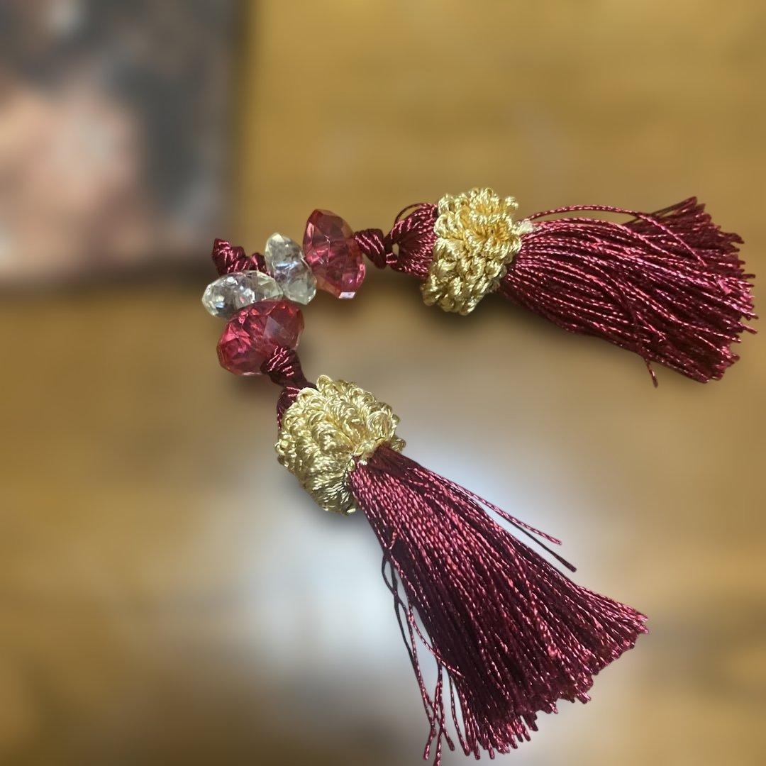 table runner 「金彩更紗」A 帯リメイク　リバーシブル　正絹