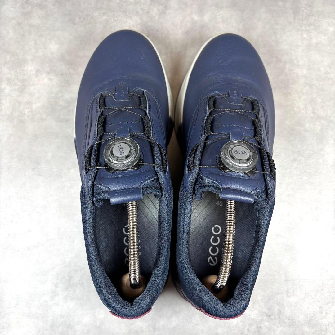 【美品】ECCO ゴルフ S-THREE BOA GORE-TEX スパイクレス