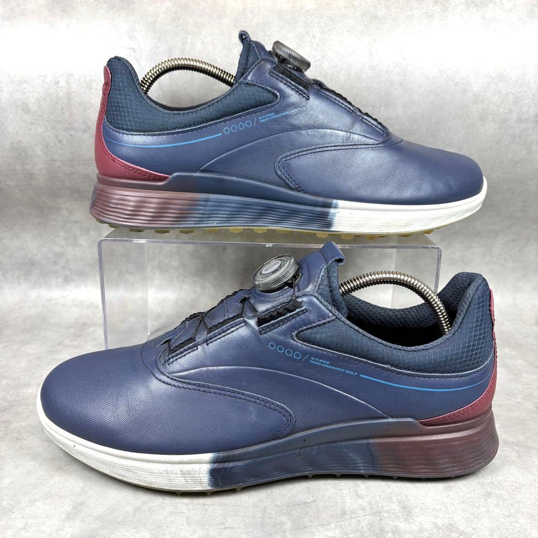 【美品】ECCO ゴルフ S-THREE BOA GORE-TEX スパイクレス