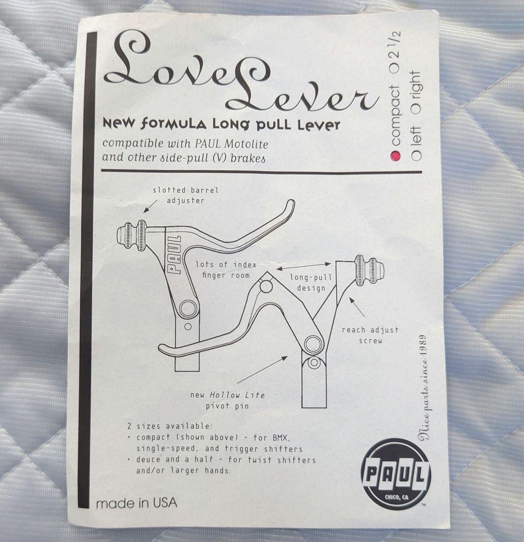 PAUL LOVE LEVER COMPACT シルバー 左右セット