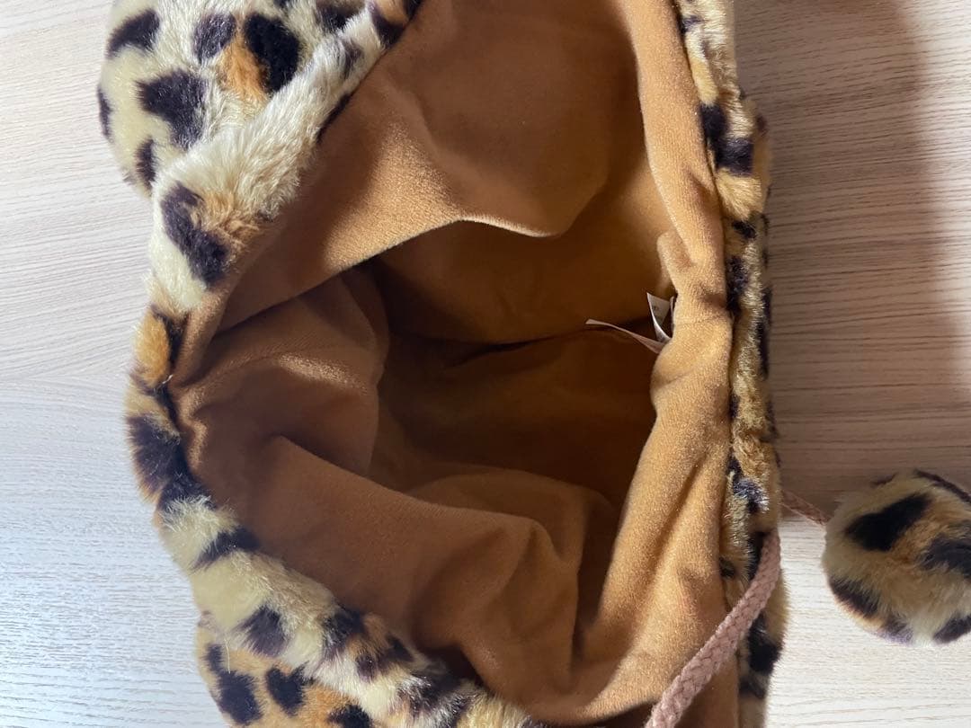 ヒョウ柄ミッキー風帽子