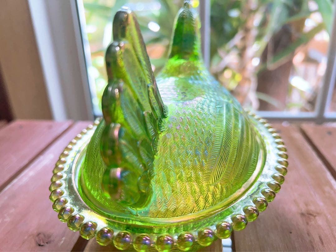 【INDIANA GLASS 】Chicken Dish  アンカーホッキング