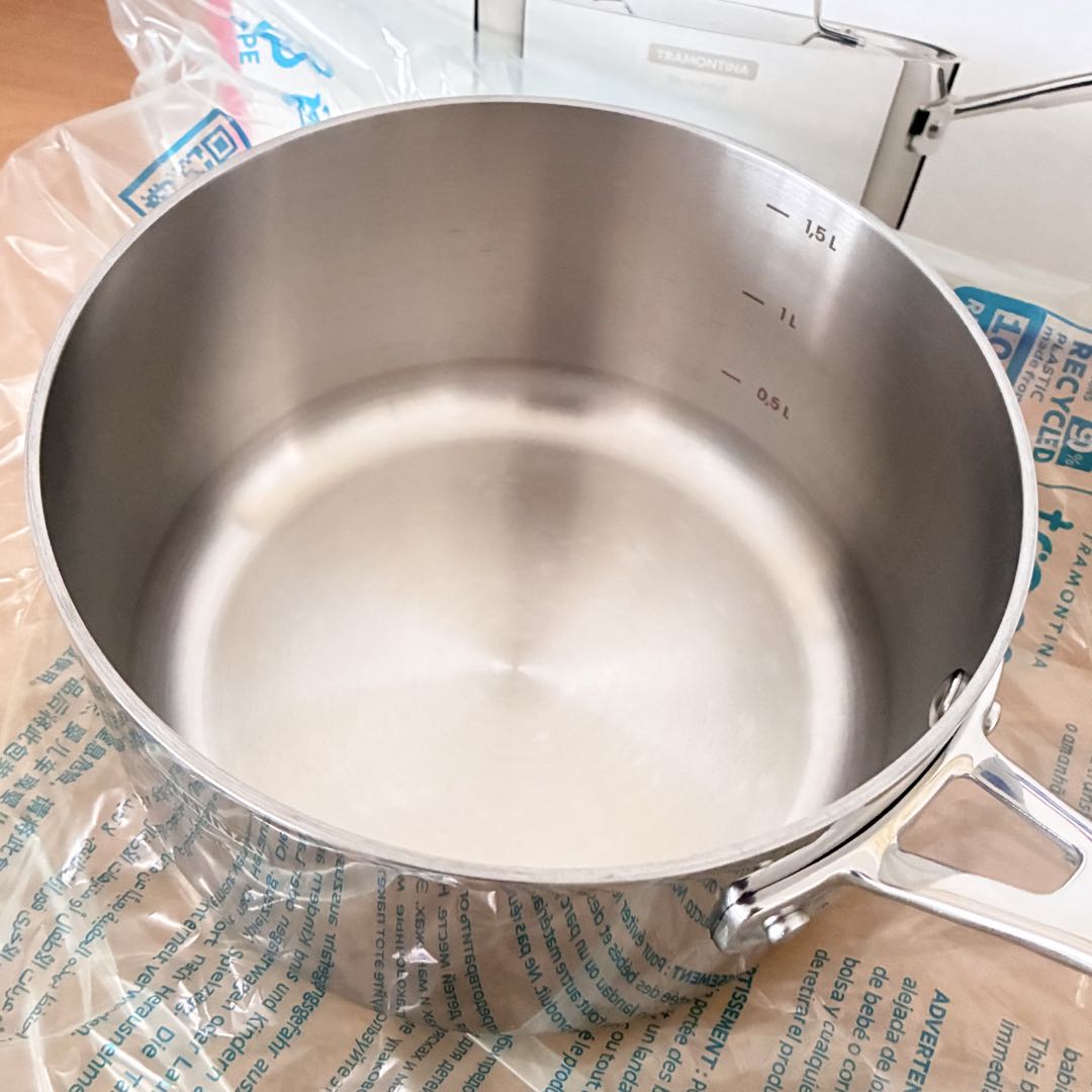 トラモンティーナ グラーノ ソースパン 片手鍋 16cm ステンレス