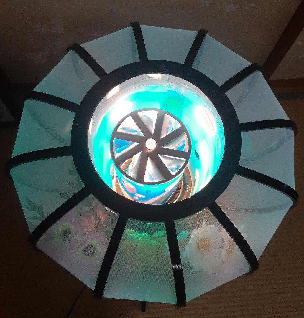 最終/盆提灯 新盆 法事供養 回転風車 回転筒 レア 造花 立体花 お盆 供え花
