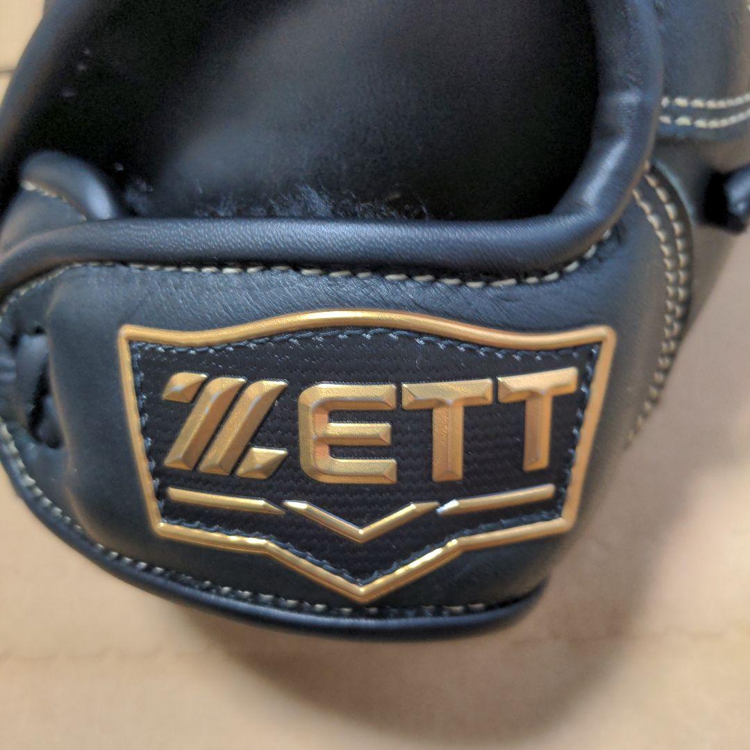 美品 ZETT GROUND HERO 軟式グローブ 黒 子供用 SSサイズ