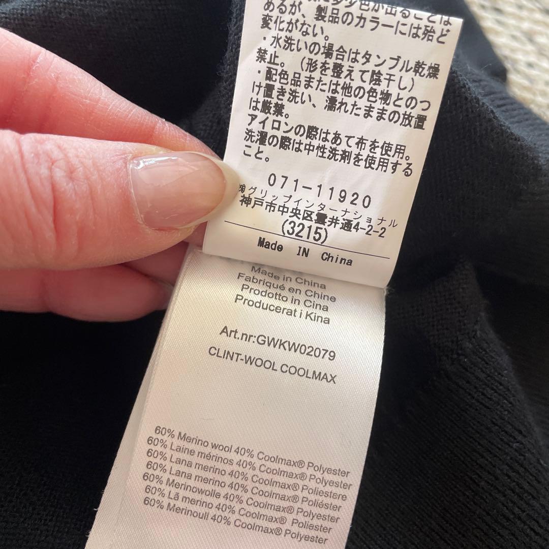 J.LINDEBERG ジェイリンドバーグ 長袖ニットセーターブラック