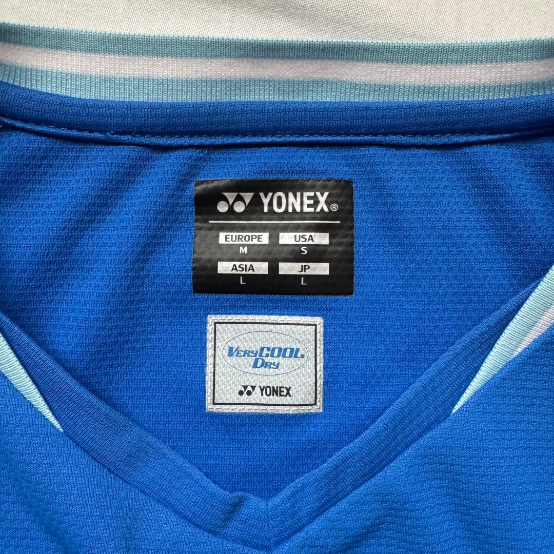 【YONEX 】★日本代表モデル★ 青 Lサイズ　Tシャツ