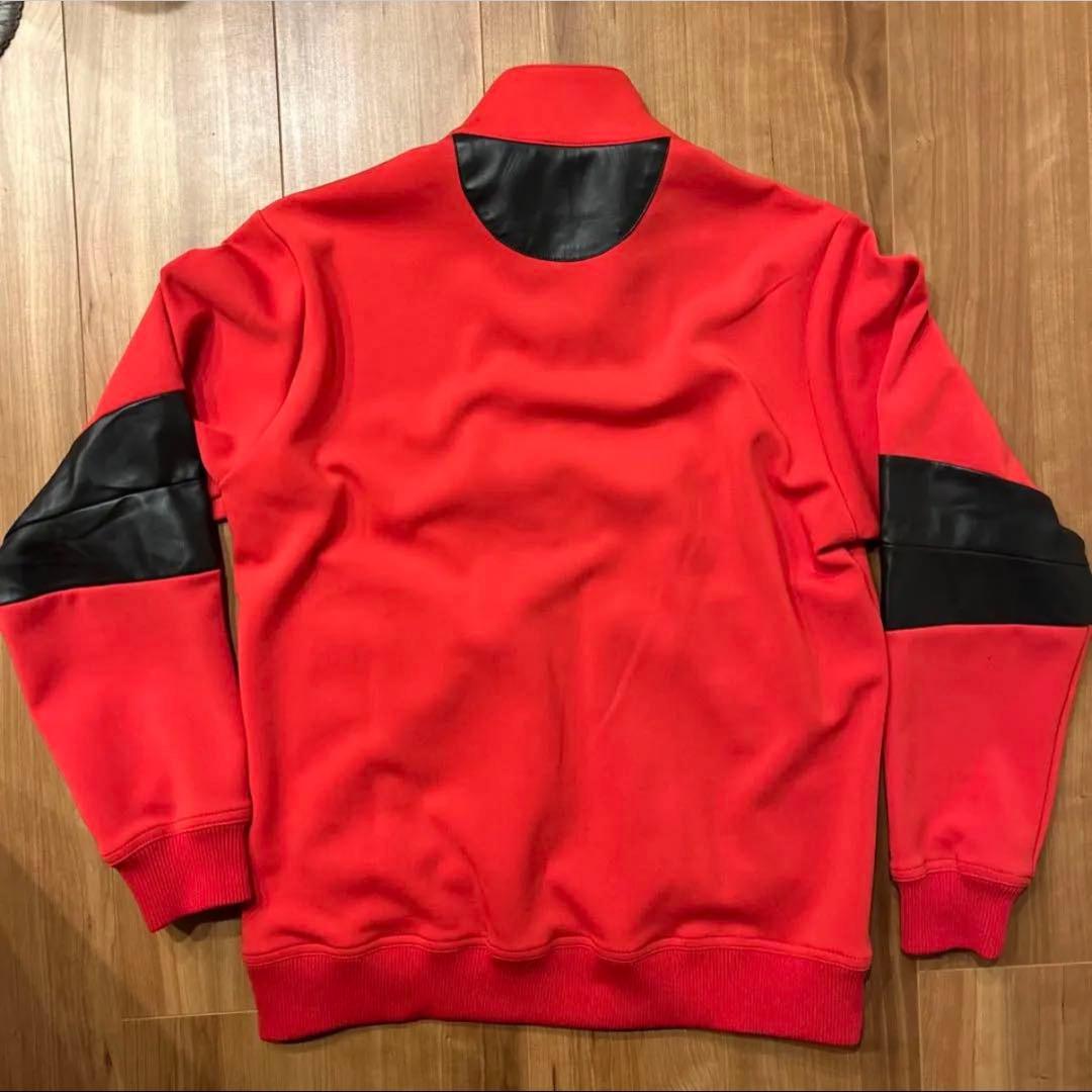 ダンスウィズドラゴン ジャージジャケット レッド 合皮切替 サイズ2 美品