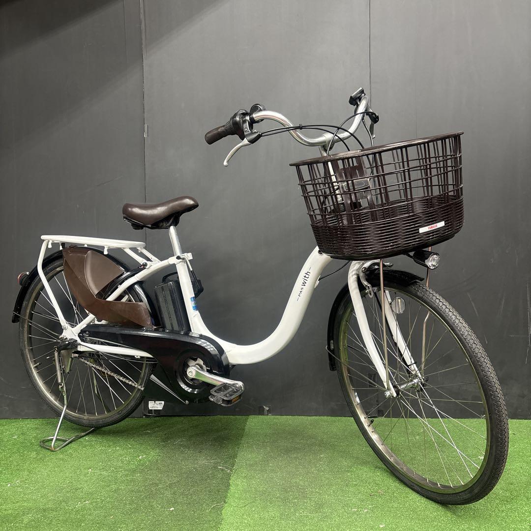 電動自転車 YAMAHA PAS with ホワイト　37★