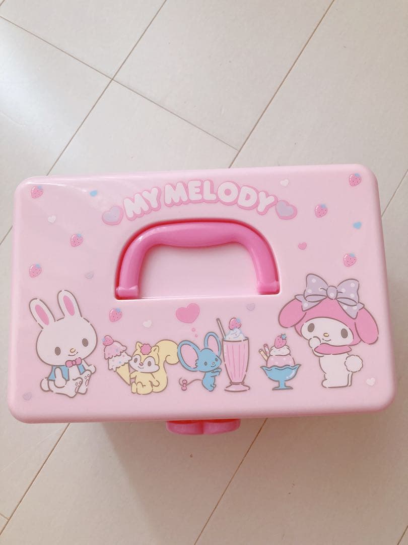 MY MELODY 収納ボックス ピンク　救急箱