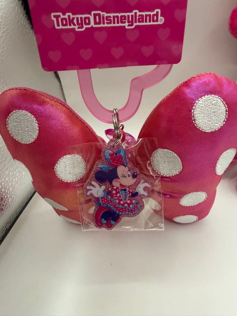 ミニーのファンダーランド　ミニパル リボン キーチェーン＆ぬいぐるみキーチェーン
