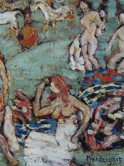 モーリス・B・プレンダーガスト、「海辺のピクニック」、希少画集画