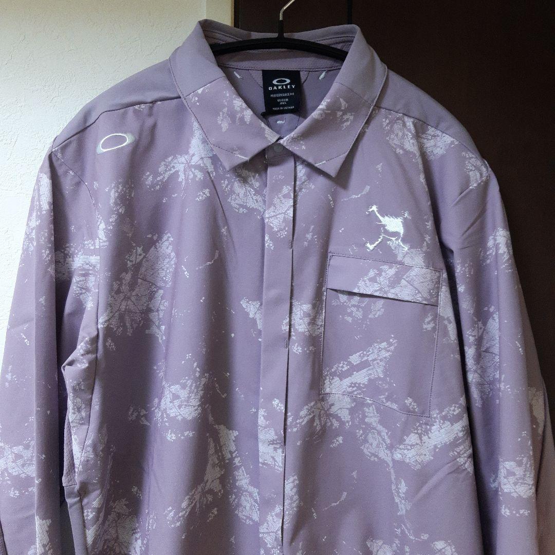 新品　オークリーゴルフ　メンズ　4WAYストレッチシャツ　スカルシリーズ　L