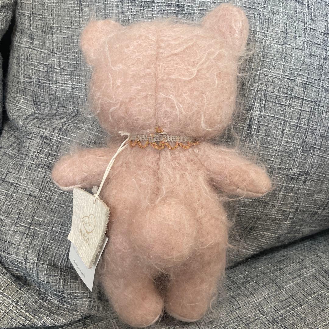 美品 noconoco ぬいぐるみ くま ピンク モヘア テディベア