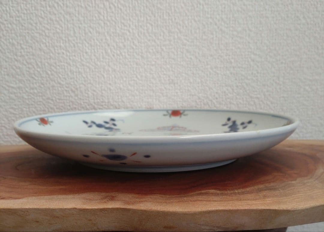 ②福珠窯　天啓花蝶シリーズ　大皿　絵皿　21cm
