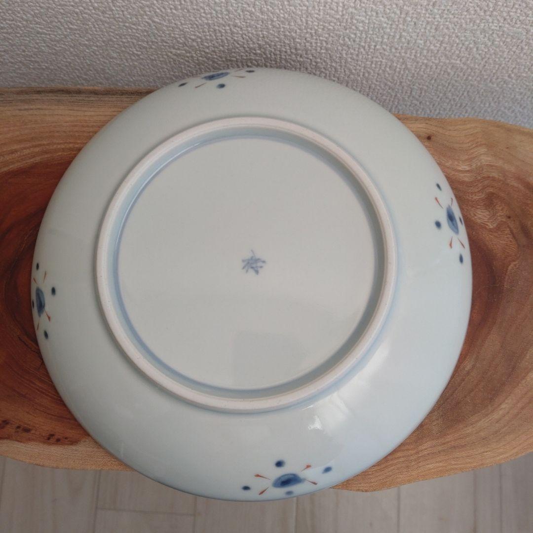 ②福珠窯　天啓花蝶シリーズ　大皿　絵皿　21cm