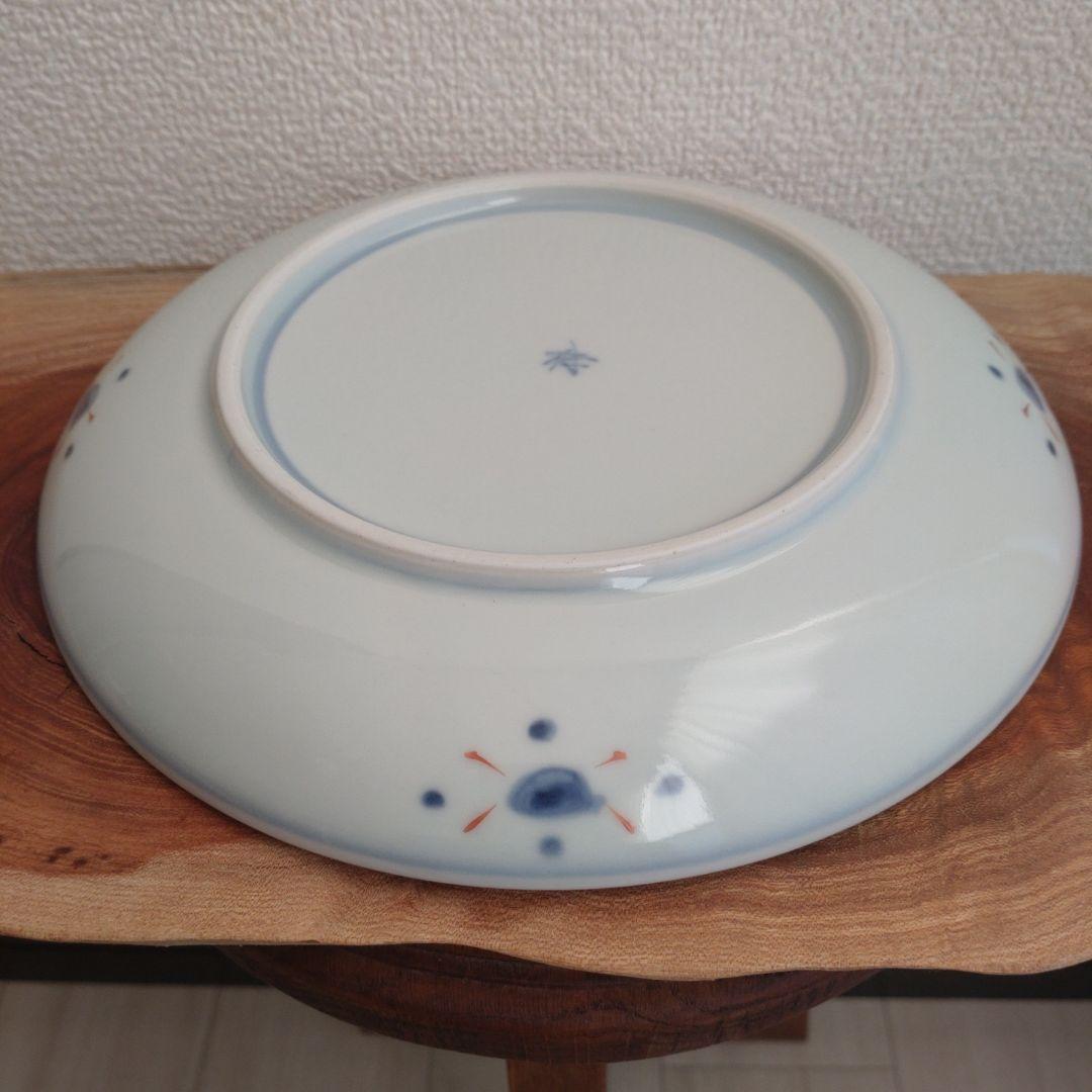 ②福珠窯　天啓花蝶シリーズ　大皿　絵皿　21cm