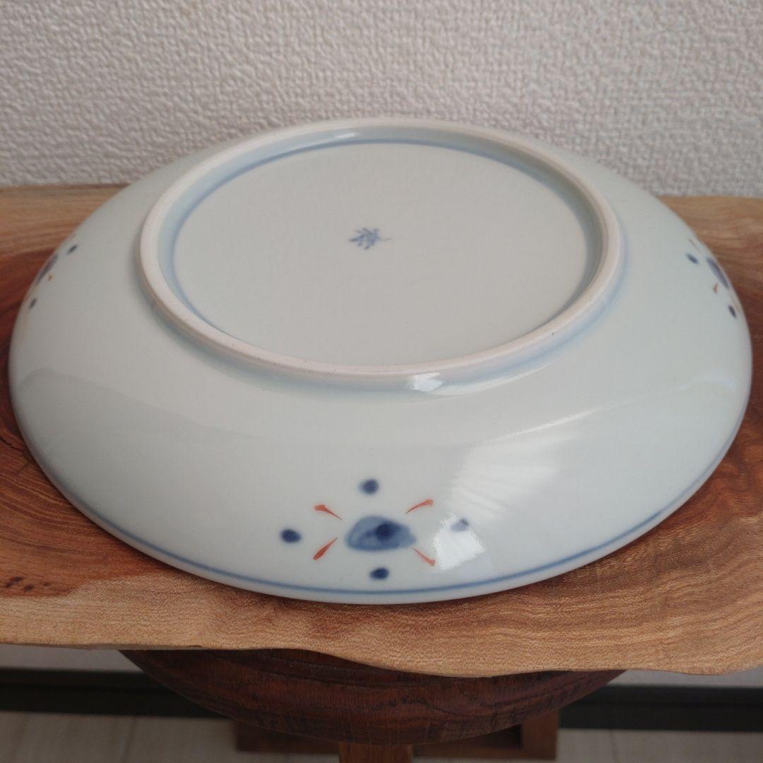 ②福珠窯　天啓花蝶シリーズ　大皿　絵皿　21cm