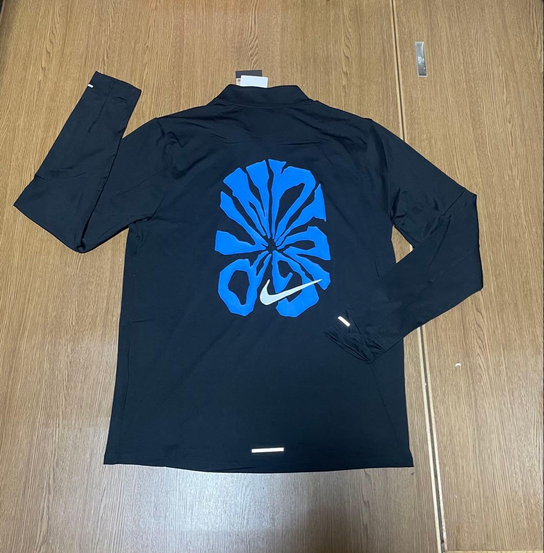 ナイキNike 長袖ポロシャツ ブラックブルー 新品タグ付きFV9609-010