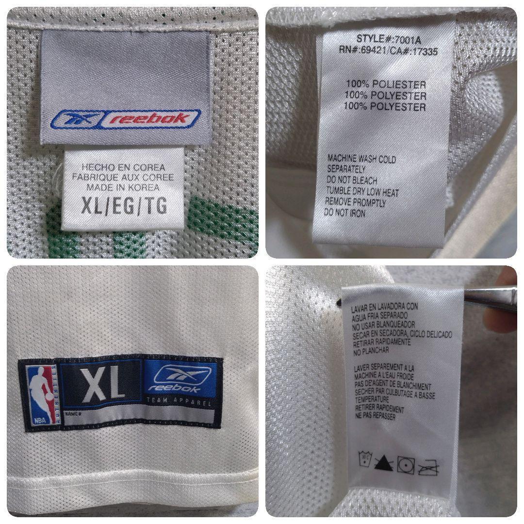 リーボック★NBA セルティックス ピアース ユニホーム バスケシャツ 白 XL