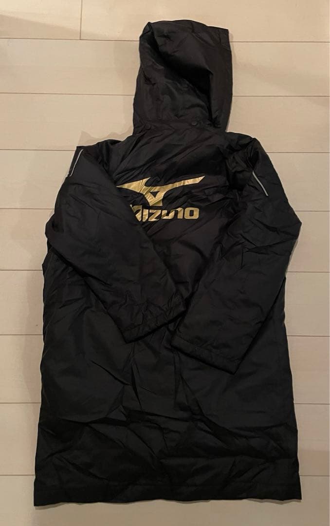 Mizuno ベンチコート150 ジュニア　黒 フリースライニング