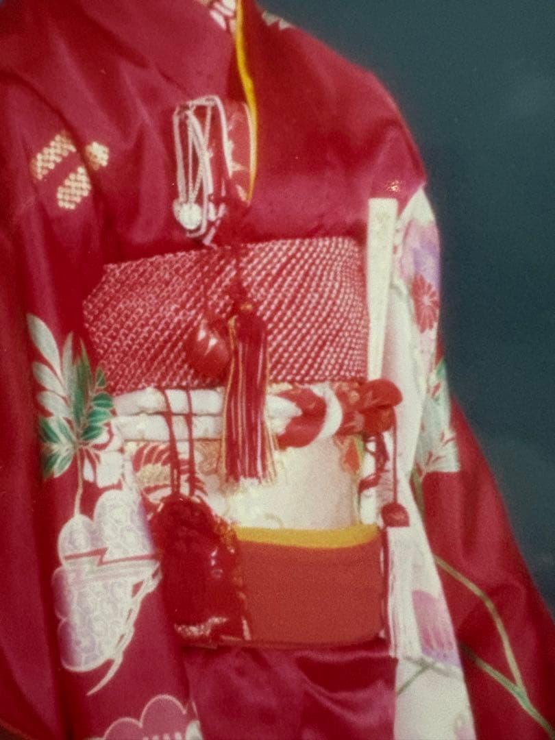 断捨離中さん専用　七五三　7歳用　つくり帯　結び帯　はこせこセット　　小物セット