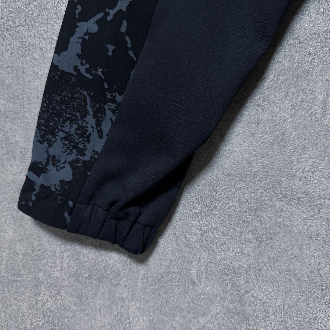 DESCENTE GOLF デサントゴルフ ジップ 総柄ジャケット M ブラック