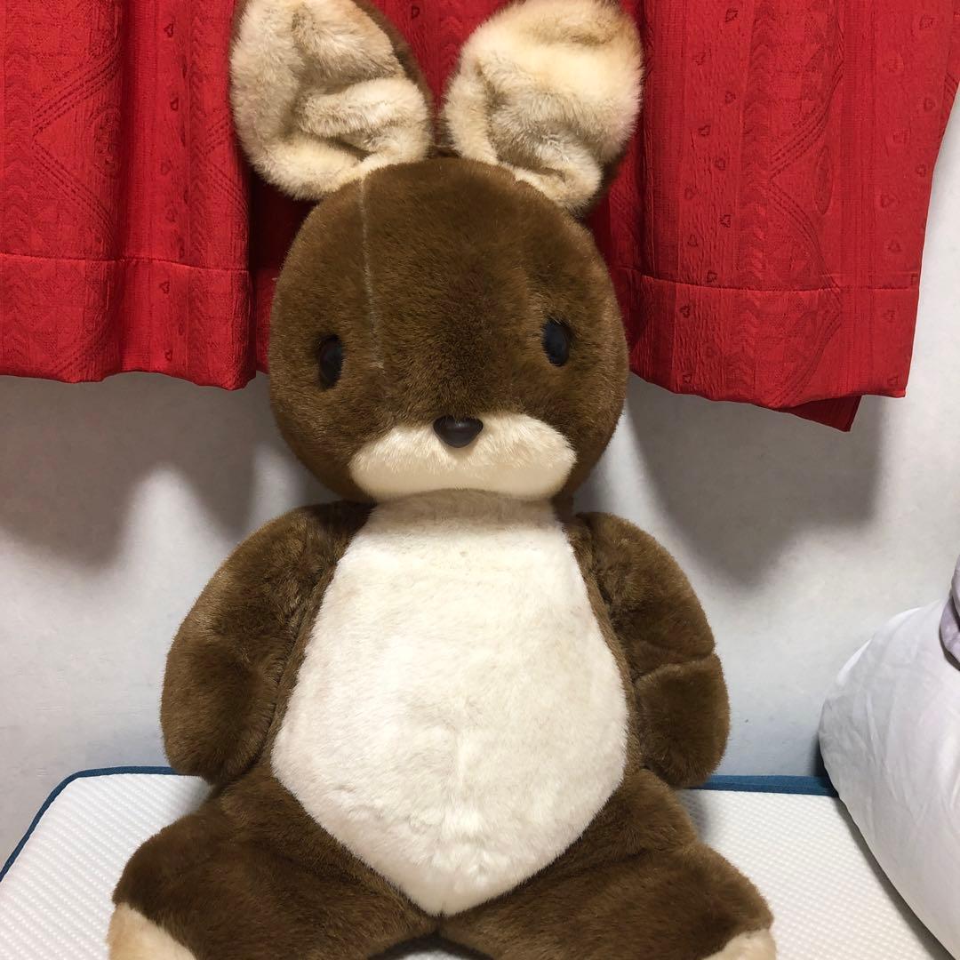 サンアロー　茶色のウサギぬいぐるみ特大　希少