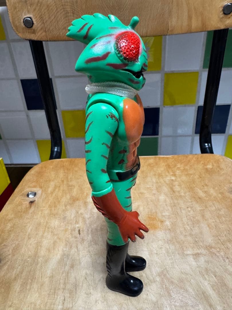 当時物 希少 仮面ライダーX アマゾ パチソフビ 無版権 昭和レトロ フィギュア
