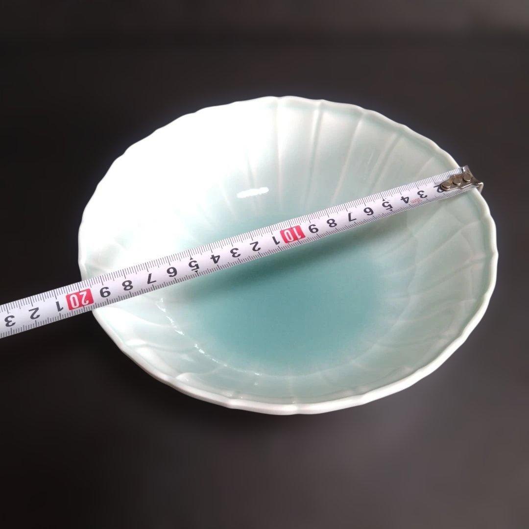 新品 有田焼 藤巻窯 青白磁 鉢 深盛り皿 藤巻製陶