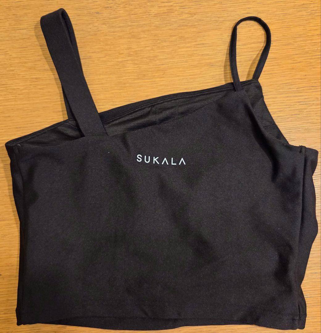 SUKALA 美品♪アシンメトリーギャザーブラトップス ブラックL