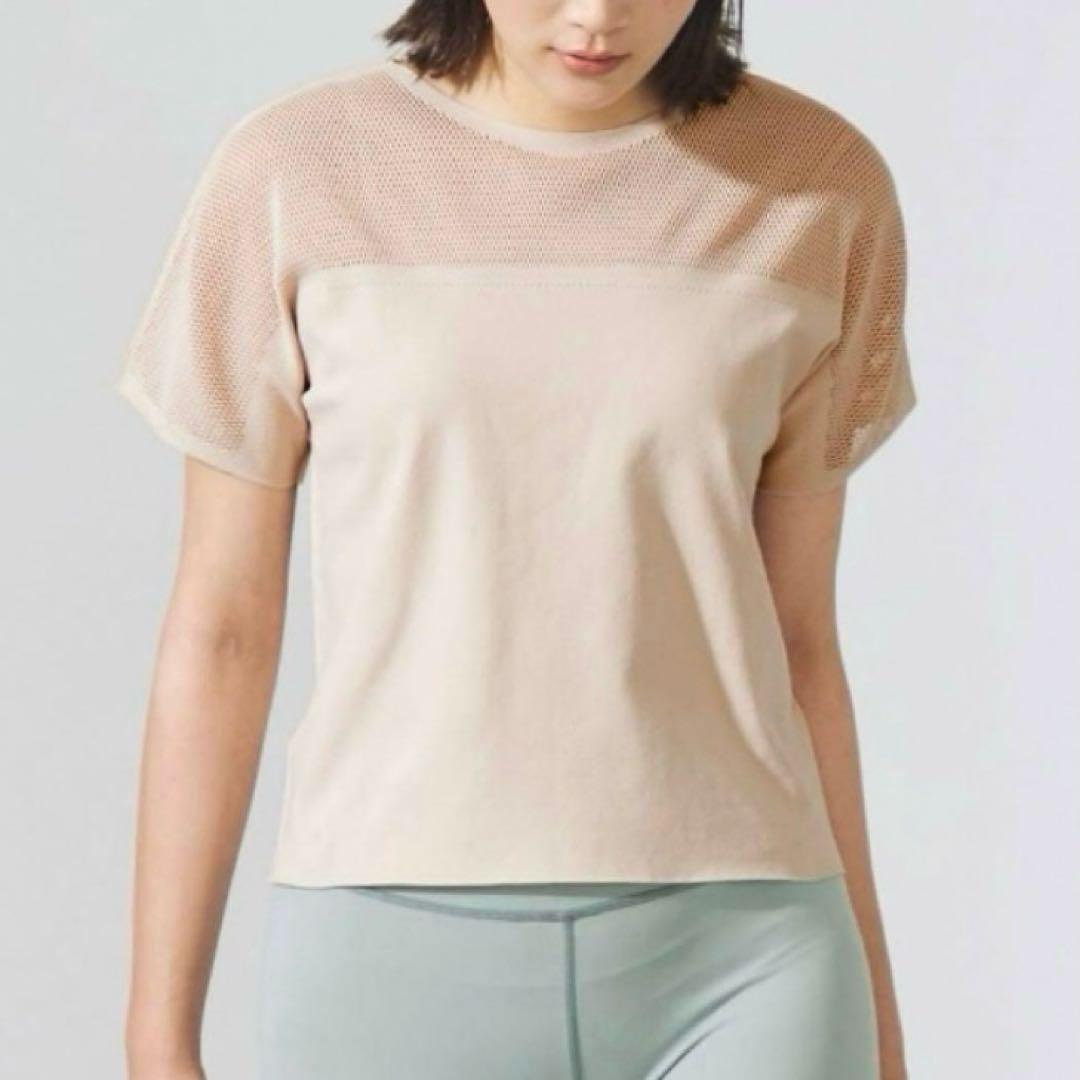 チャコット ノーソーイングニット メッシュ Tシャツ M ヨガウェア バレエ