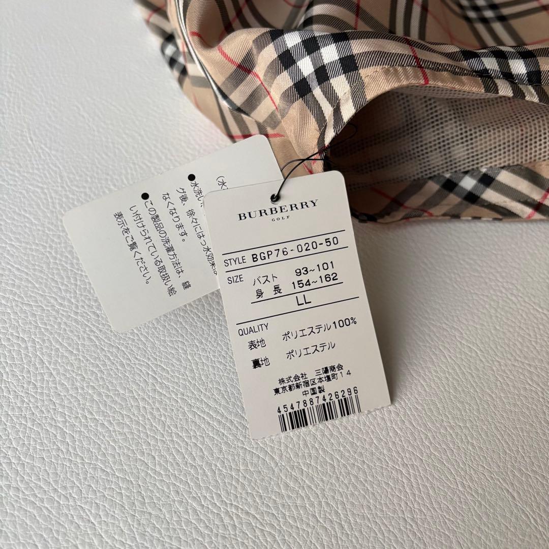 【タグ付き LL】BURBERRY GOLF ベスト　ノバチェック　ジップアップ