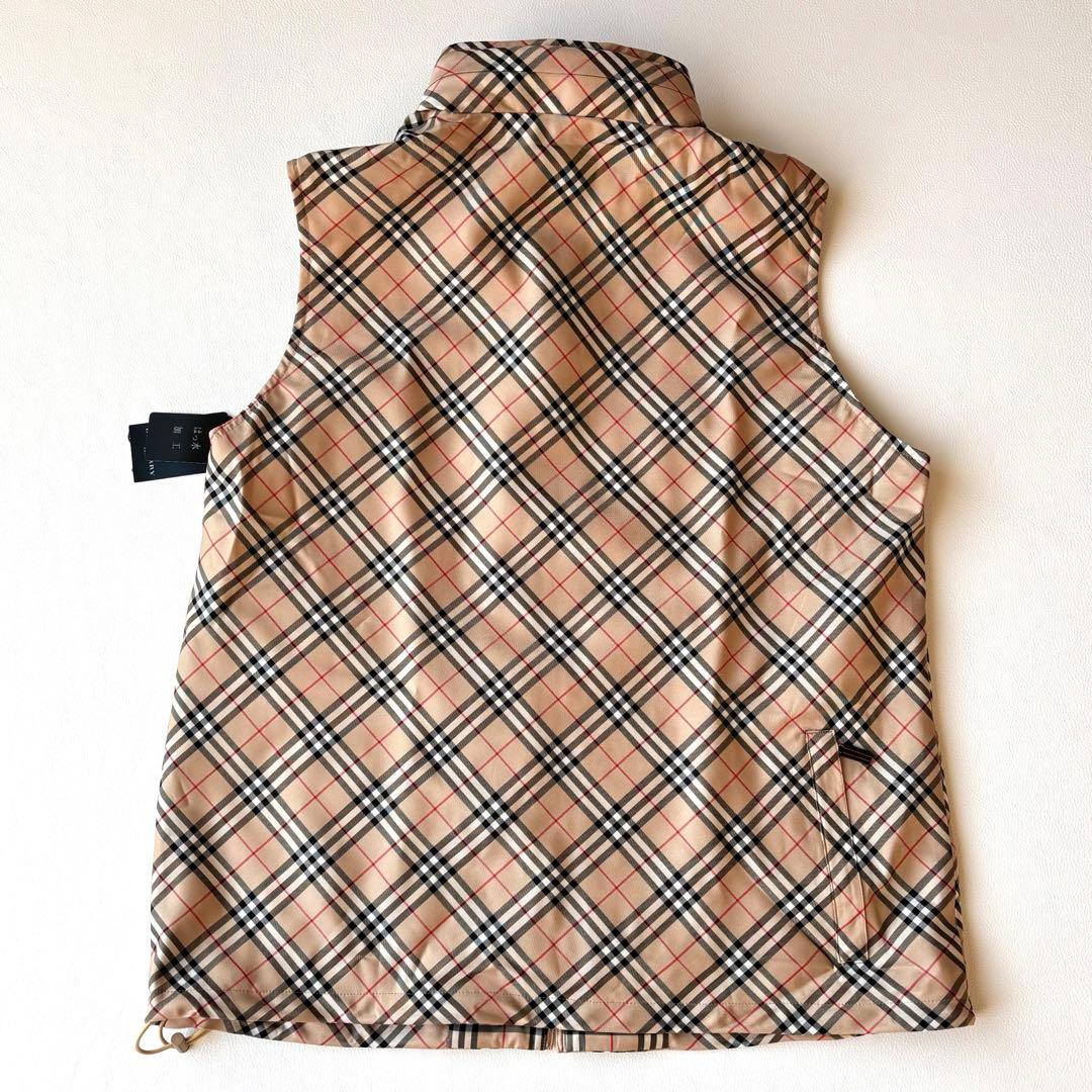 【タグ付き LL】BURBERRY GOLF ベスト　ノバチェック　ジップアップ