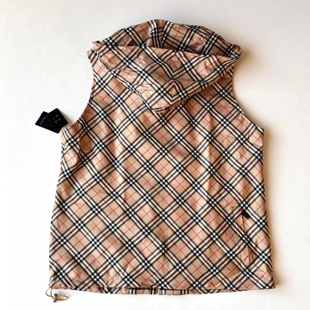 【タグ付き LL】BURBERRY GOLF ベスト　ノバチェック　ジップアップ