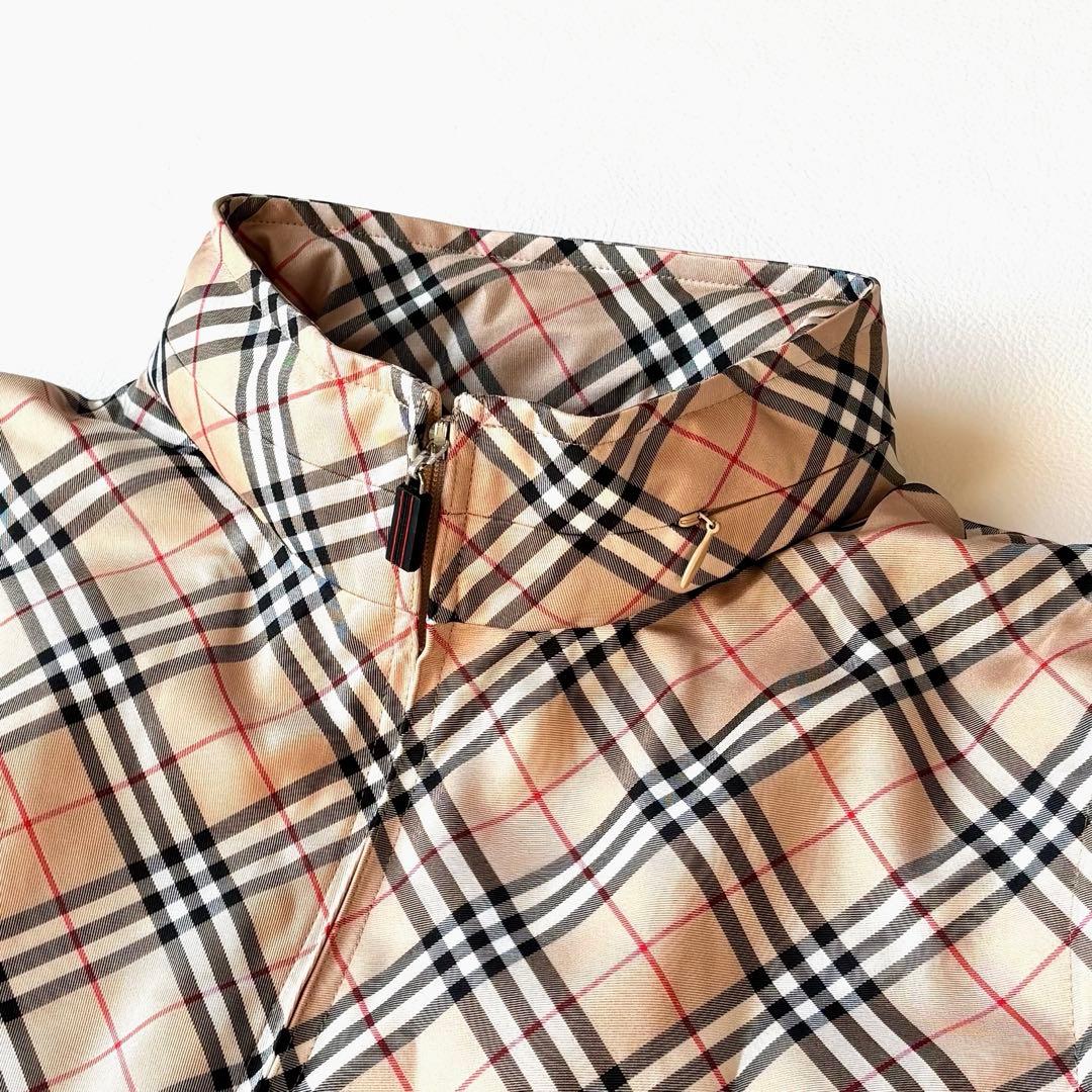 【タグ付き LL】BURBERRY GOLF ベスト　ノバチェック　ジップアップ
