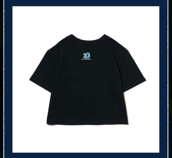 FJORD　グリッターロゴTシャツ　ブラック　レディース　クロップド　Mサイズ