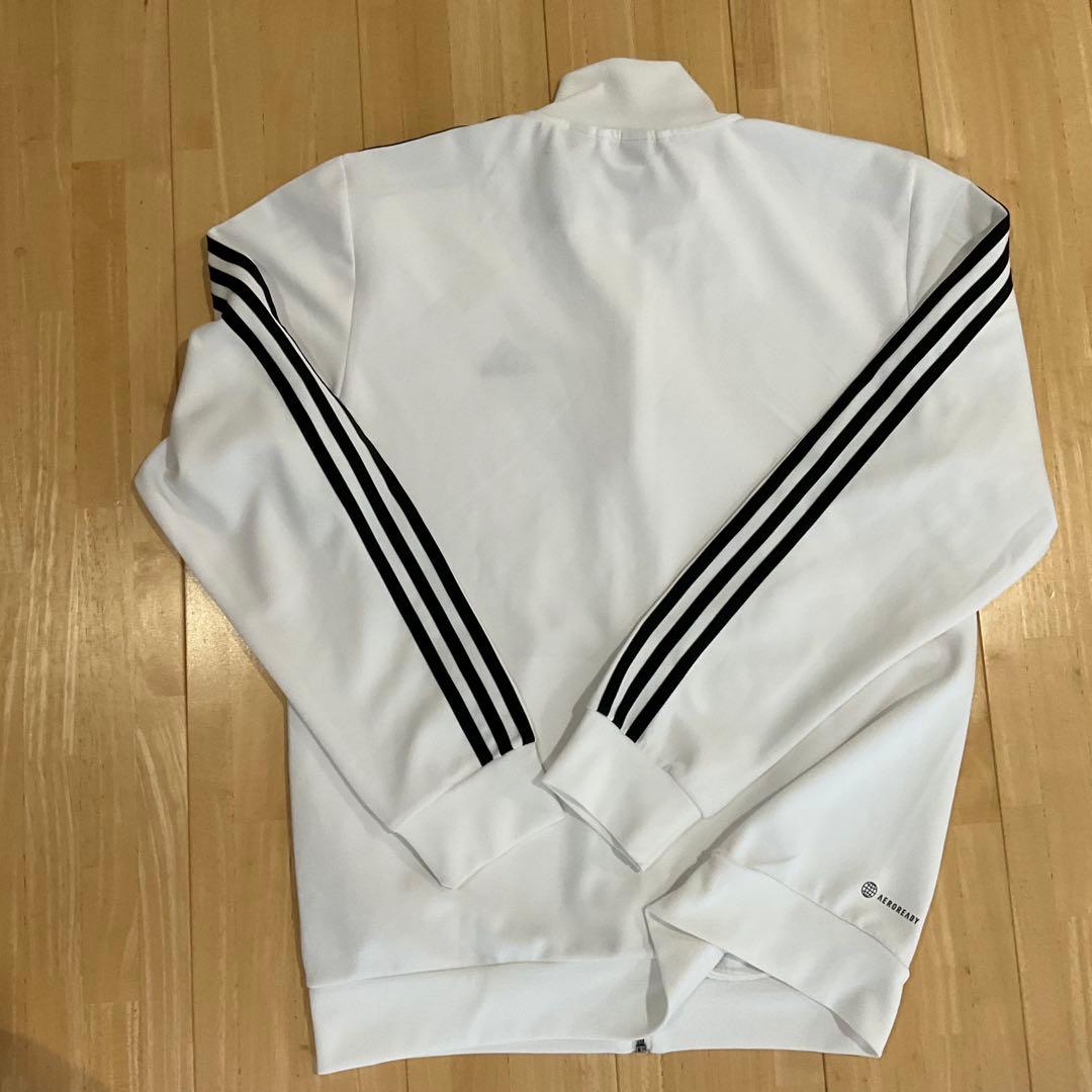 adidas トラックジャケット　ホワイト　【メンズサイズXL】