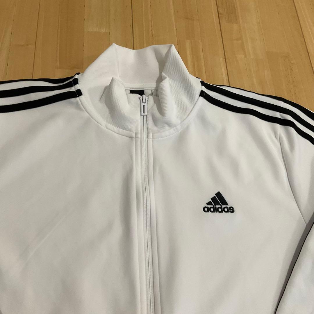 adidas トラックジャケット　ホワイト　【メンズサイズXL】