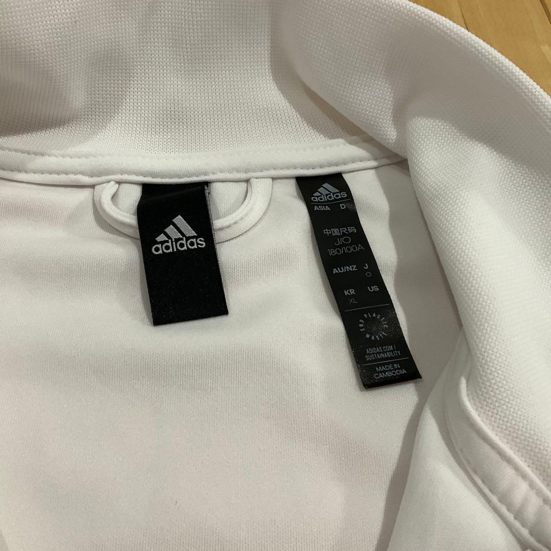 adidas トラックジャケット　ホワイト　【メンズサイズXL】