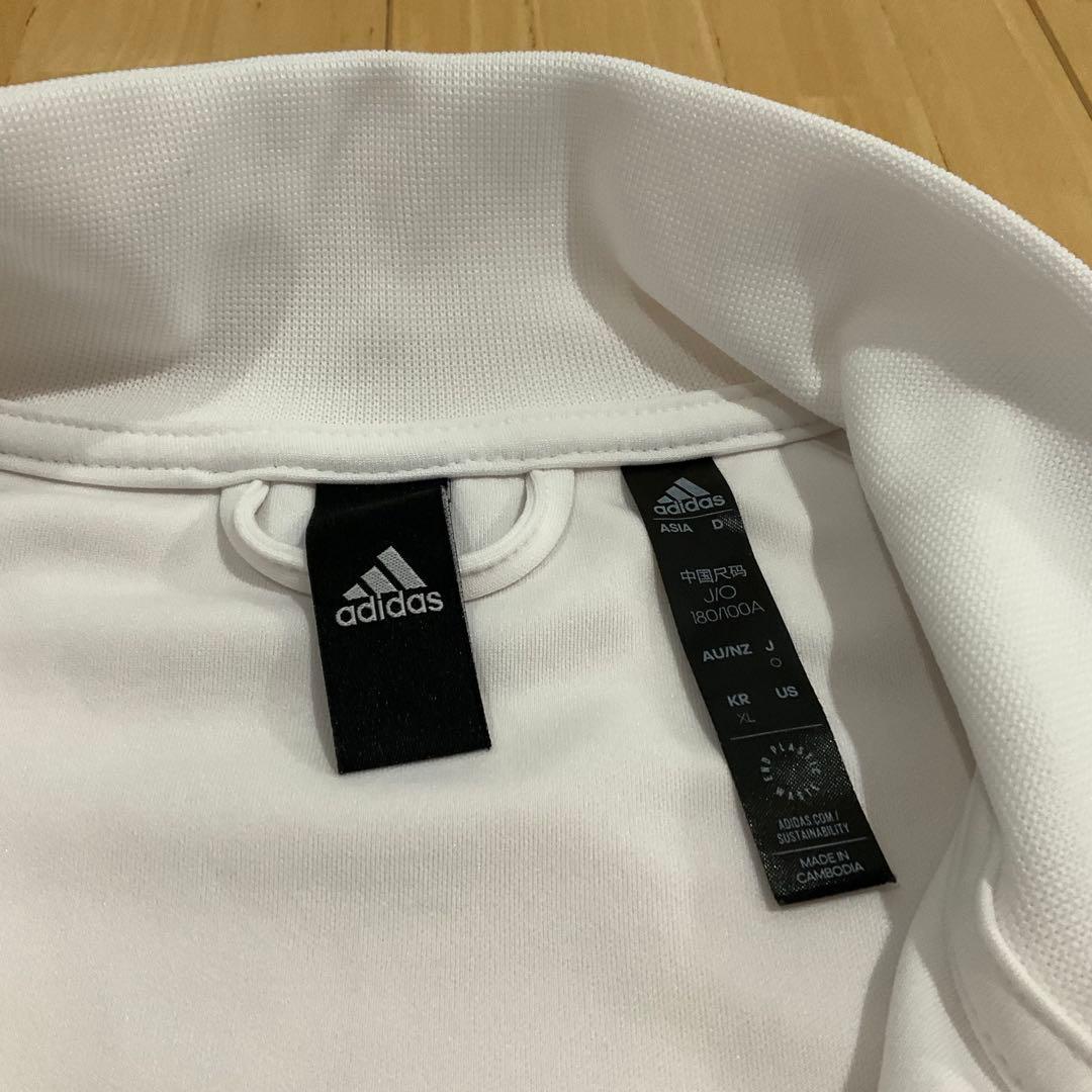 adidas トラックジャケット　ホワイト　【メンズサイズXL】