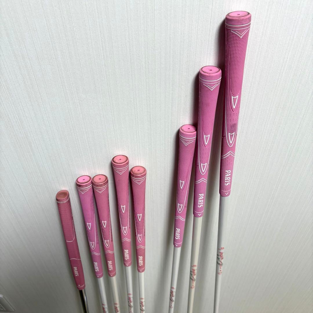 【豪華8本】PARIS レディース ゴルフセット 初心者向け ピンク