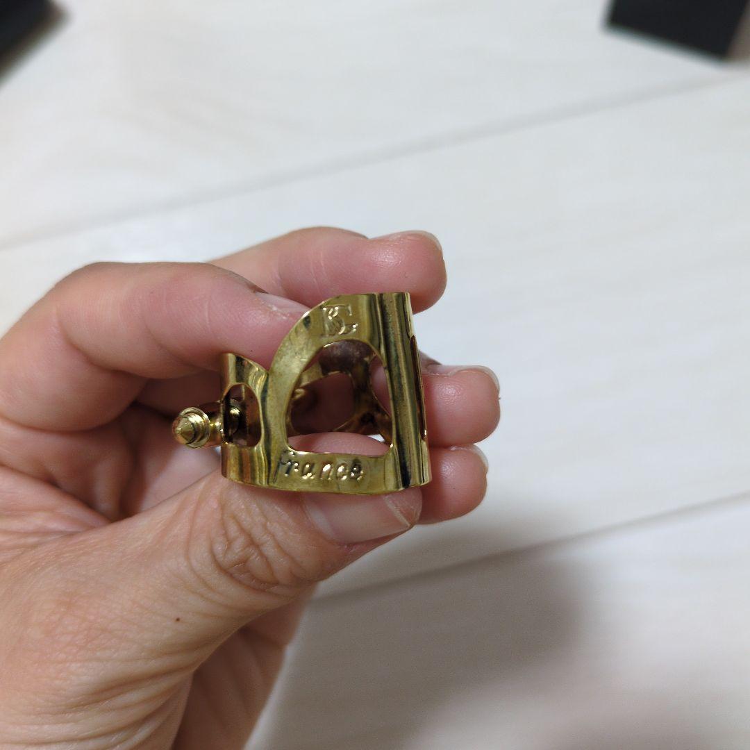BG ソプラノサックス用 リガチャー キャップ付 金メッキ