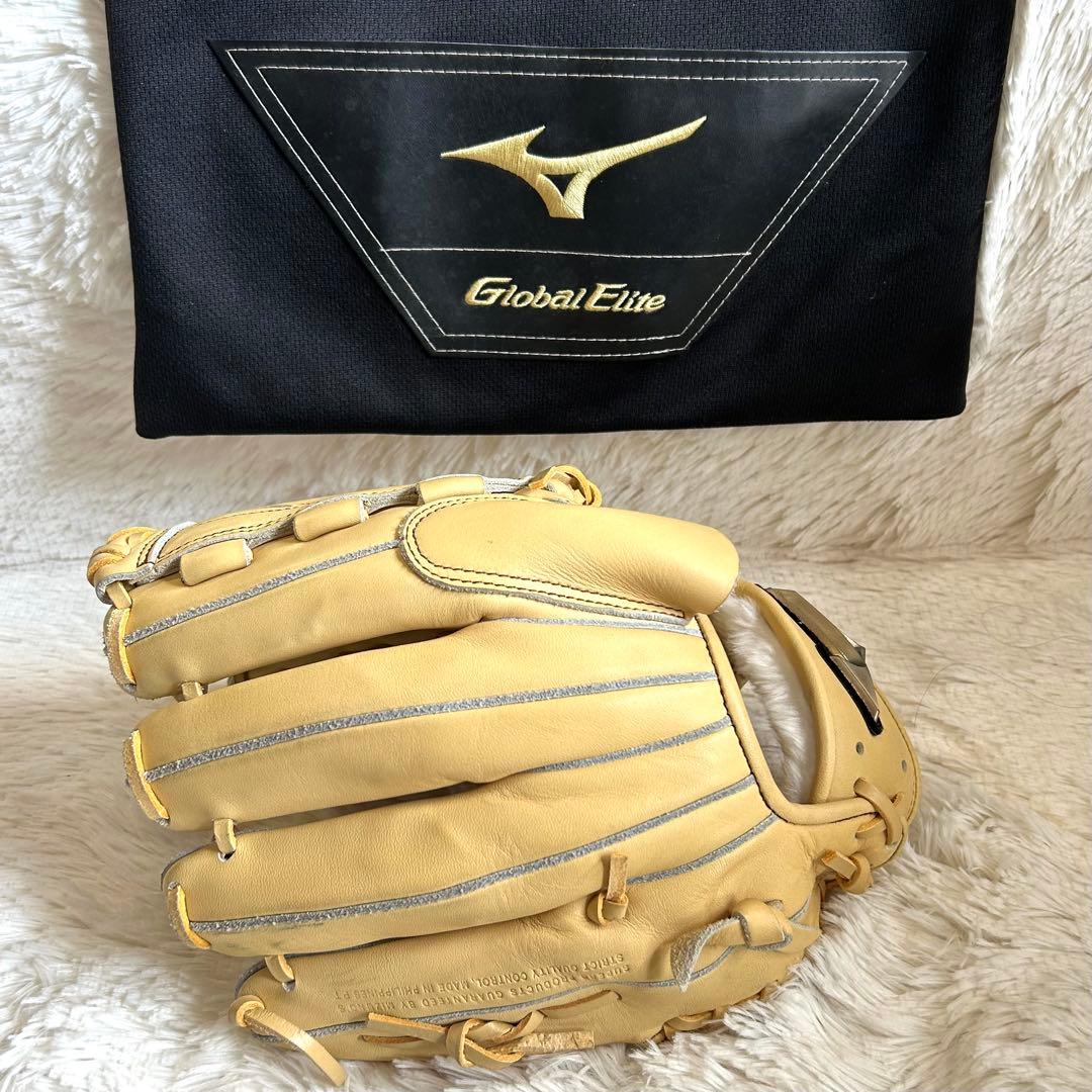 【美品】Global Elite ミズノ 軟式グローブ SIGNA 投手用 右投