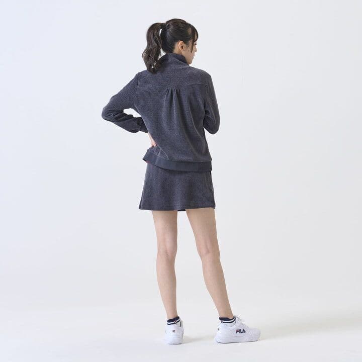 新品・未使用 FILA グレー フルジップアップジャケット モーディロイニット