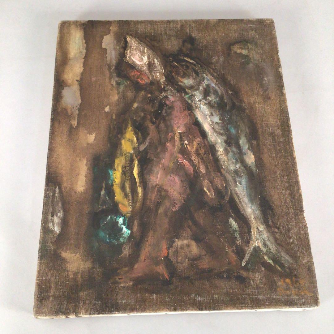 No4334油彩画　青木捷美　F6号　2点　直筆サイン　裏書有　額なし　送料無料