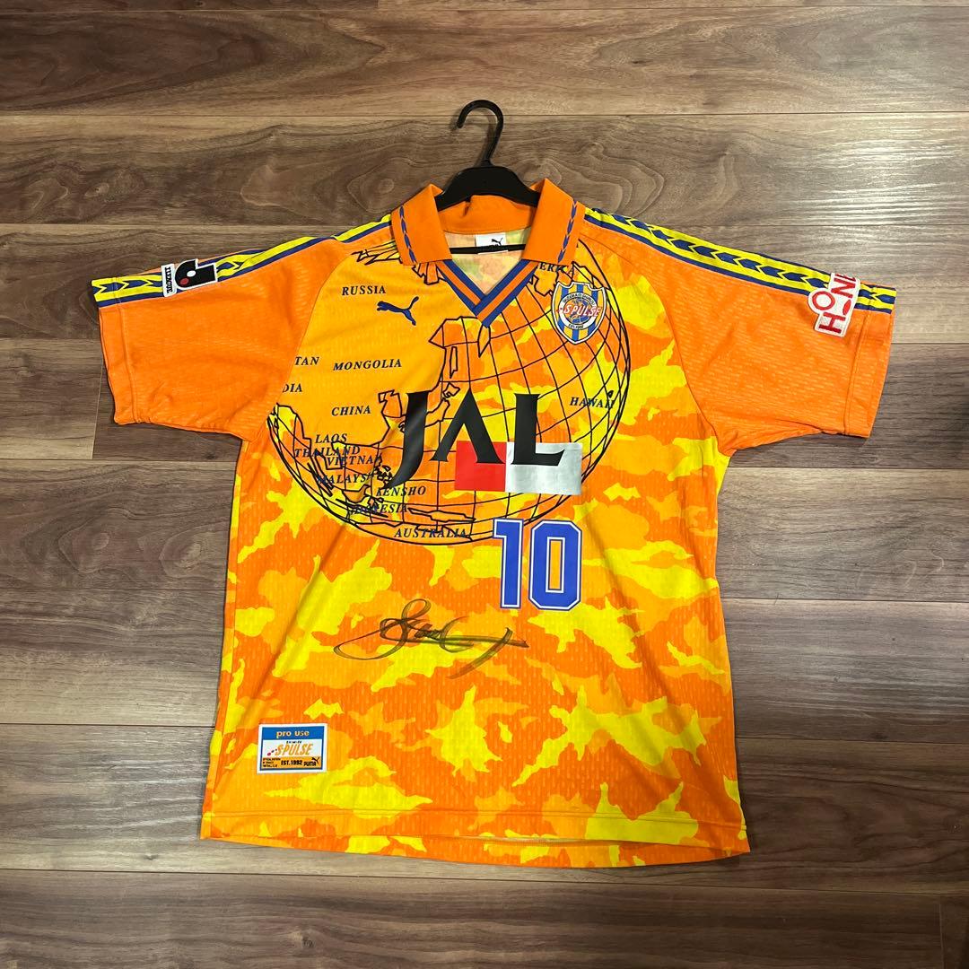 清水エスパルス 1999-2001年 サイン 澤登 選手着用モデル ユニフォーム
