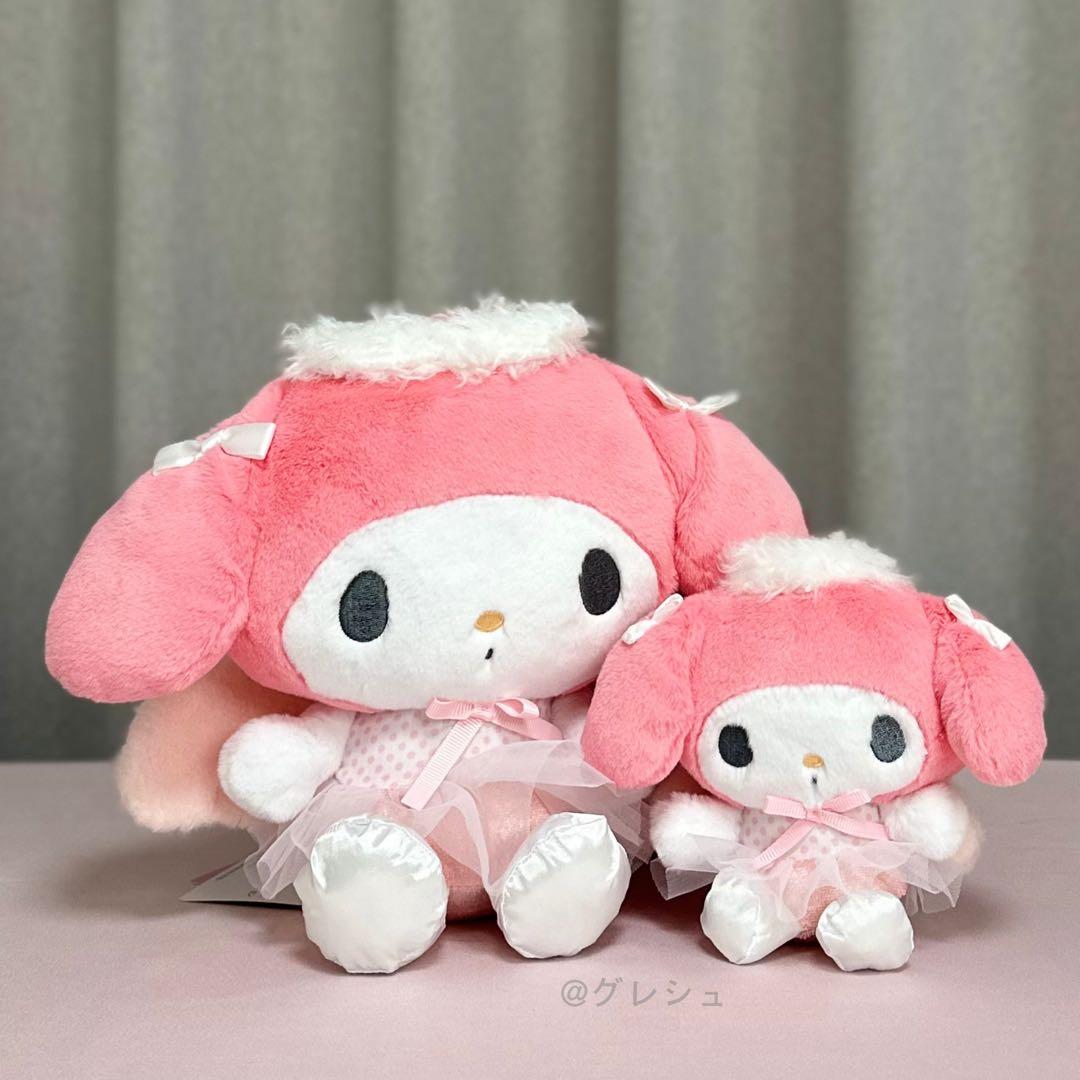 マイメロディ エンジェルバレリーナ ぬいぐるみ＋マスコットホルダー 2点セット