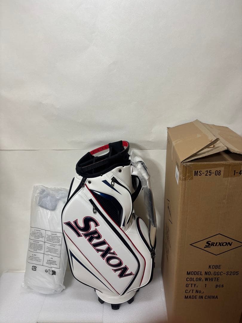 SRIXON キャディバッグ 10.0型 GGC-S205 ホワイト　フード付き